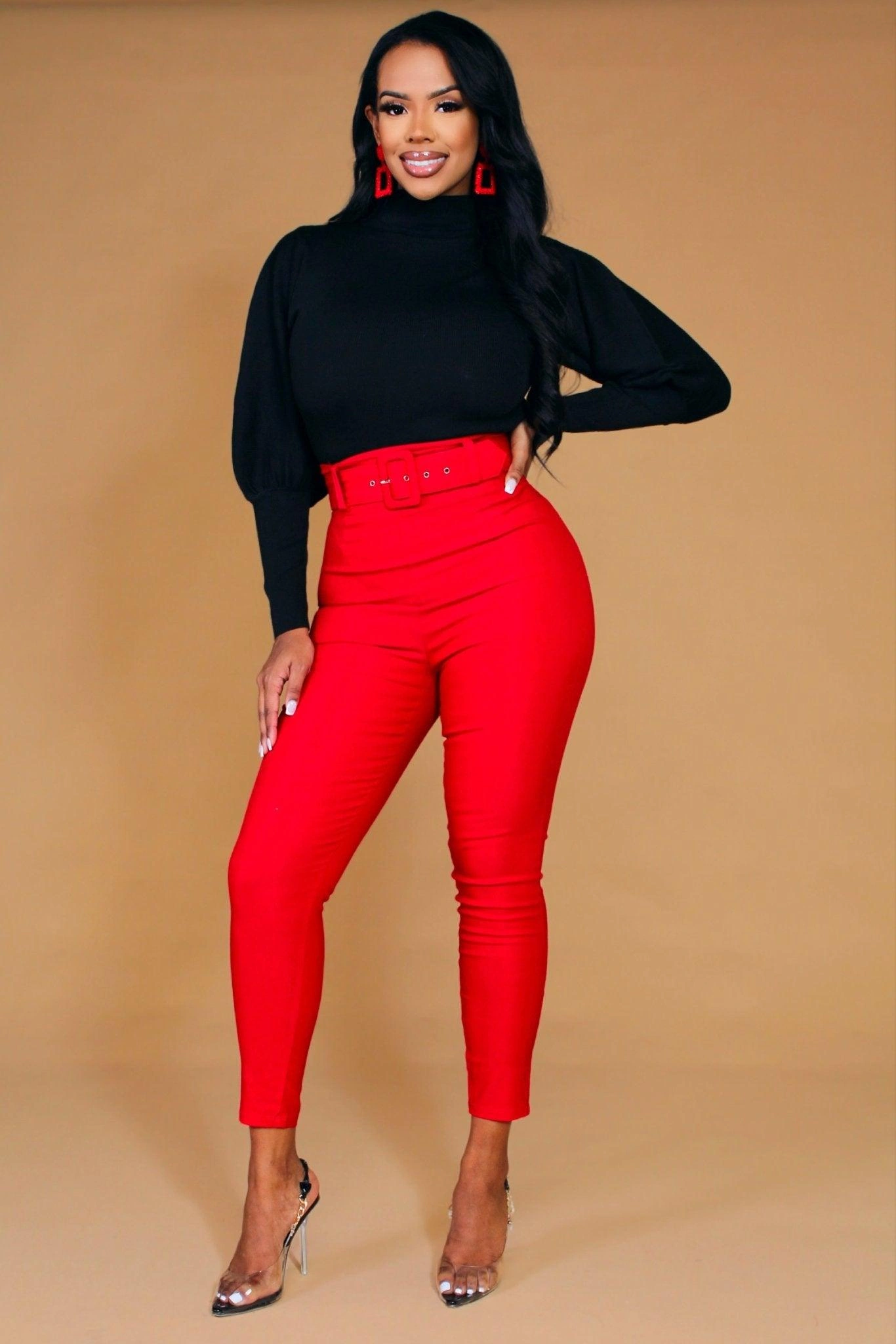 Virginia Puff Langærmet Rullekrave Crop Top: Elegant og Trendy Stil til Dig
